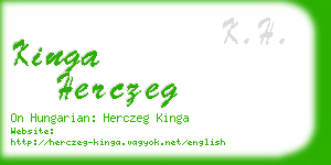 kinga herczeg business card